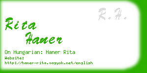 rita haner business card
